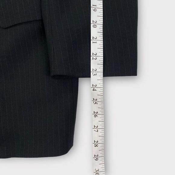Brooks Brothers Blazer Mens 40R Slim Pinstripe 346 Stretch Black Sport Jacket - Picture 13 of 16